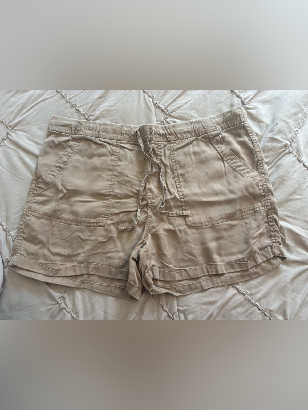GAP Beige Drawstring Utility Shorts